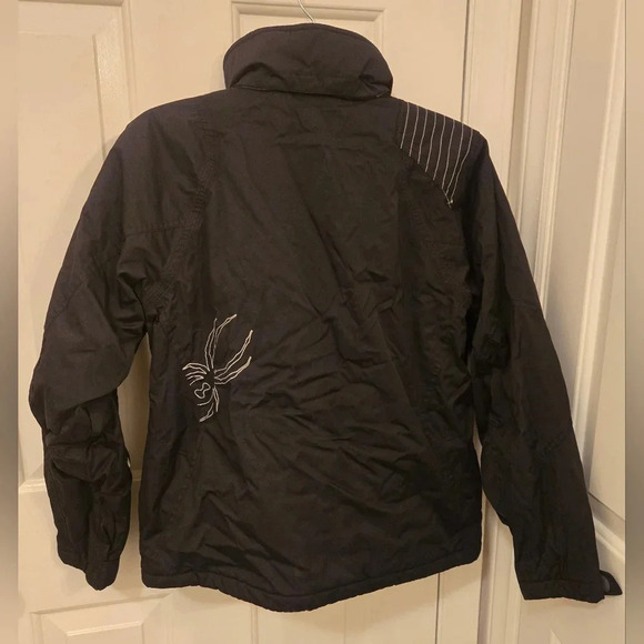 Spyder ski snowboard coat, black, boys size 14 - Picture 2 of 3
